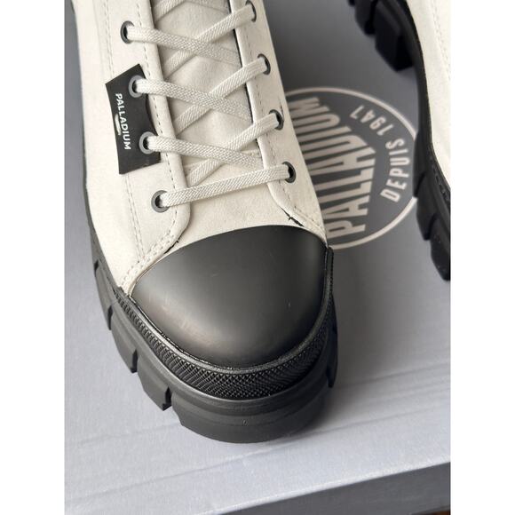 Palladium Star White Shoes‎ Women's 10 Medium REVOLT HI Tops Industrial Grunge - Picture 3 of 11